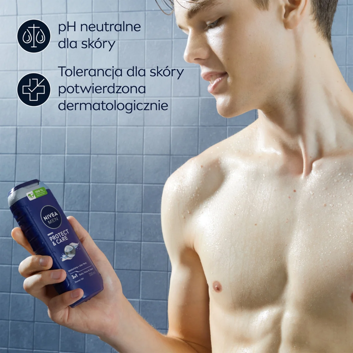 Nivea Protect & Care żel pod prysznic 3w1, 250 ml