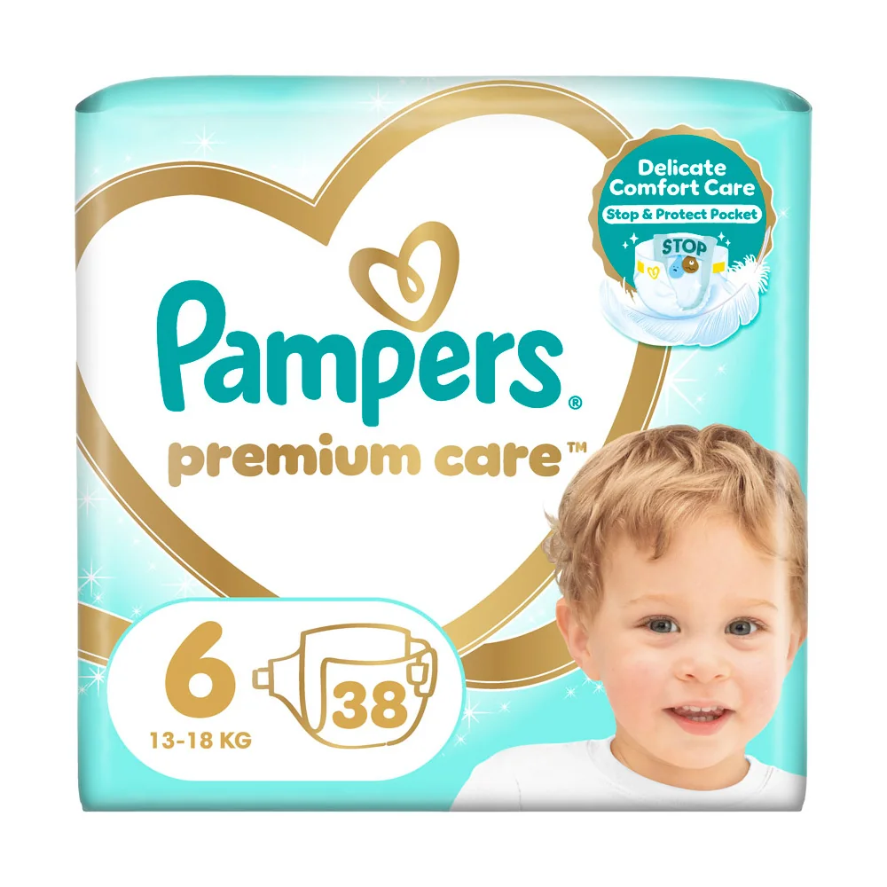 Pampers Premium Care pieluchy, rozmiar 6, 38 szt.