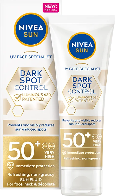 Nivea Sun UV Face Specialist Dark Spot Control Luminous 630 odświeżający fluid przeciwsłoneczny do twarzy przeciw przebarwieniom SPF 50+, 40 ml