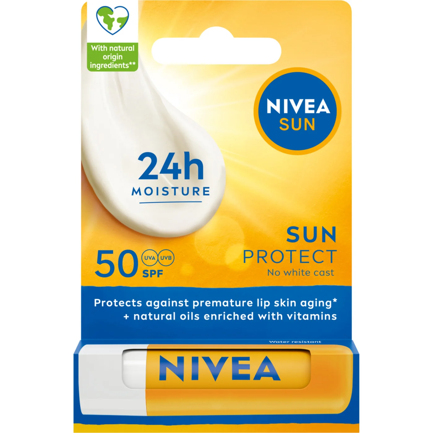 Nivea Sun Protect pielęgnująca pomadka do ust z wysoką ochroną SPF 50, 4,8 g