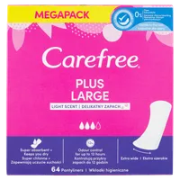 Carefree Plus Large duże wkładki higieniczne, 64 szt.