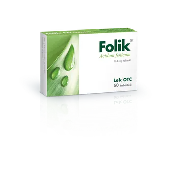 Folik - lek zapobiegający niedoborem kwasu foliowego u kobiet, 60 tabletek 