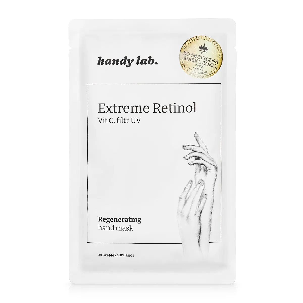 Handy lab. Extreme Retinol regenerująca maska do dłoni w rękawiczce, 30 g