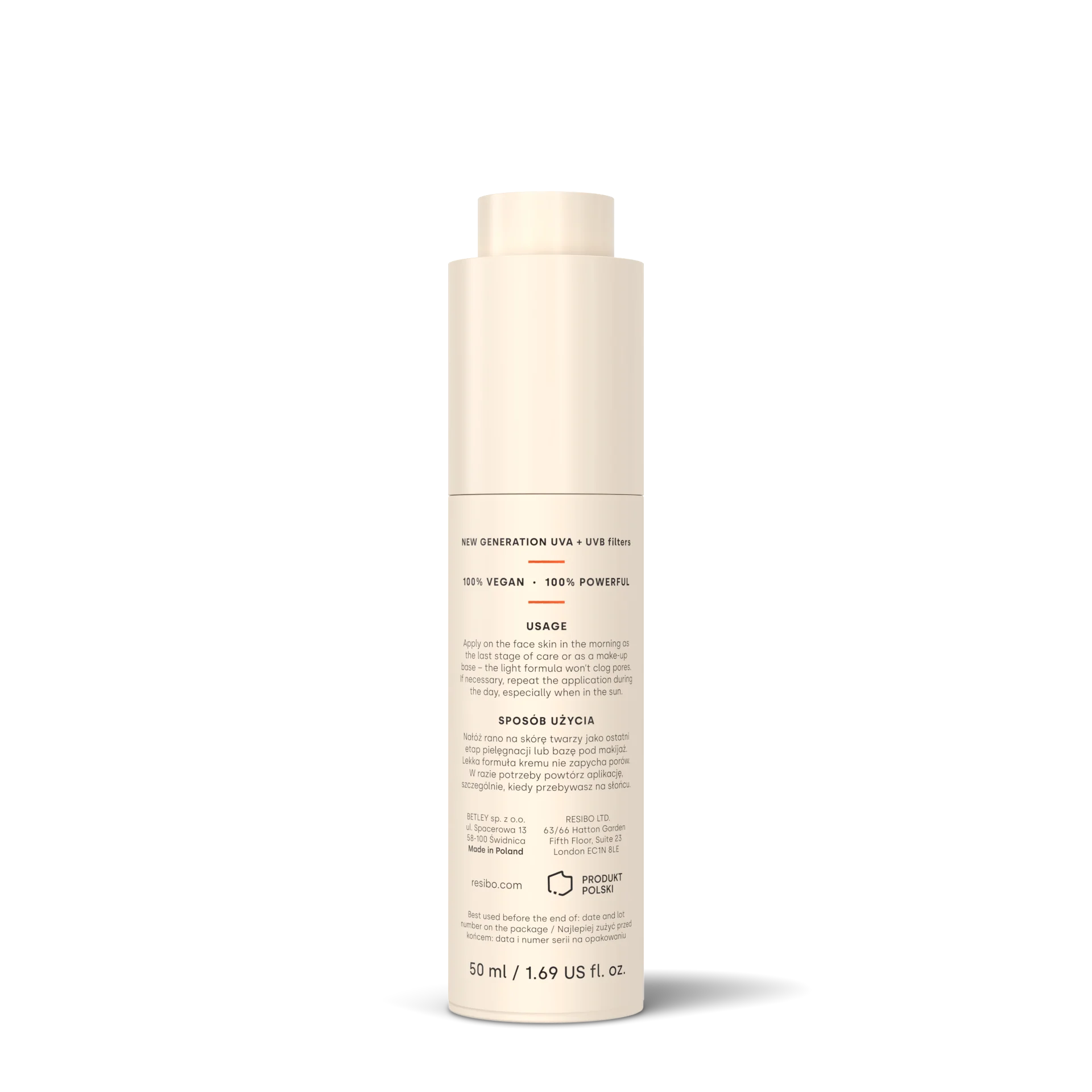 Resibo Our Lightest ultralekki krem do twarzy z antyoksydantami SPF 50, 50 ml