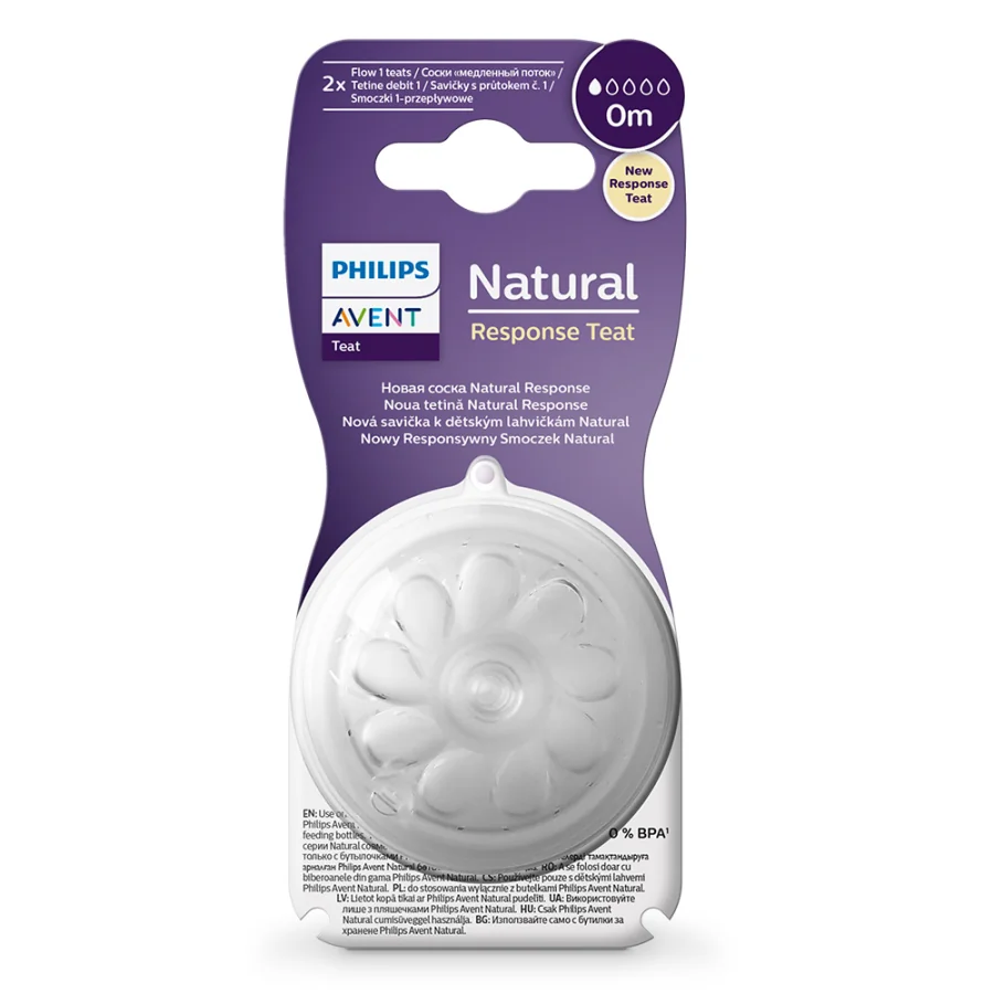 Philips Avent Natural Response smoczek responsywny 0m SCY961/02, 2 szt.