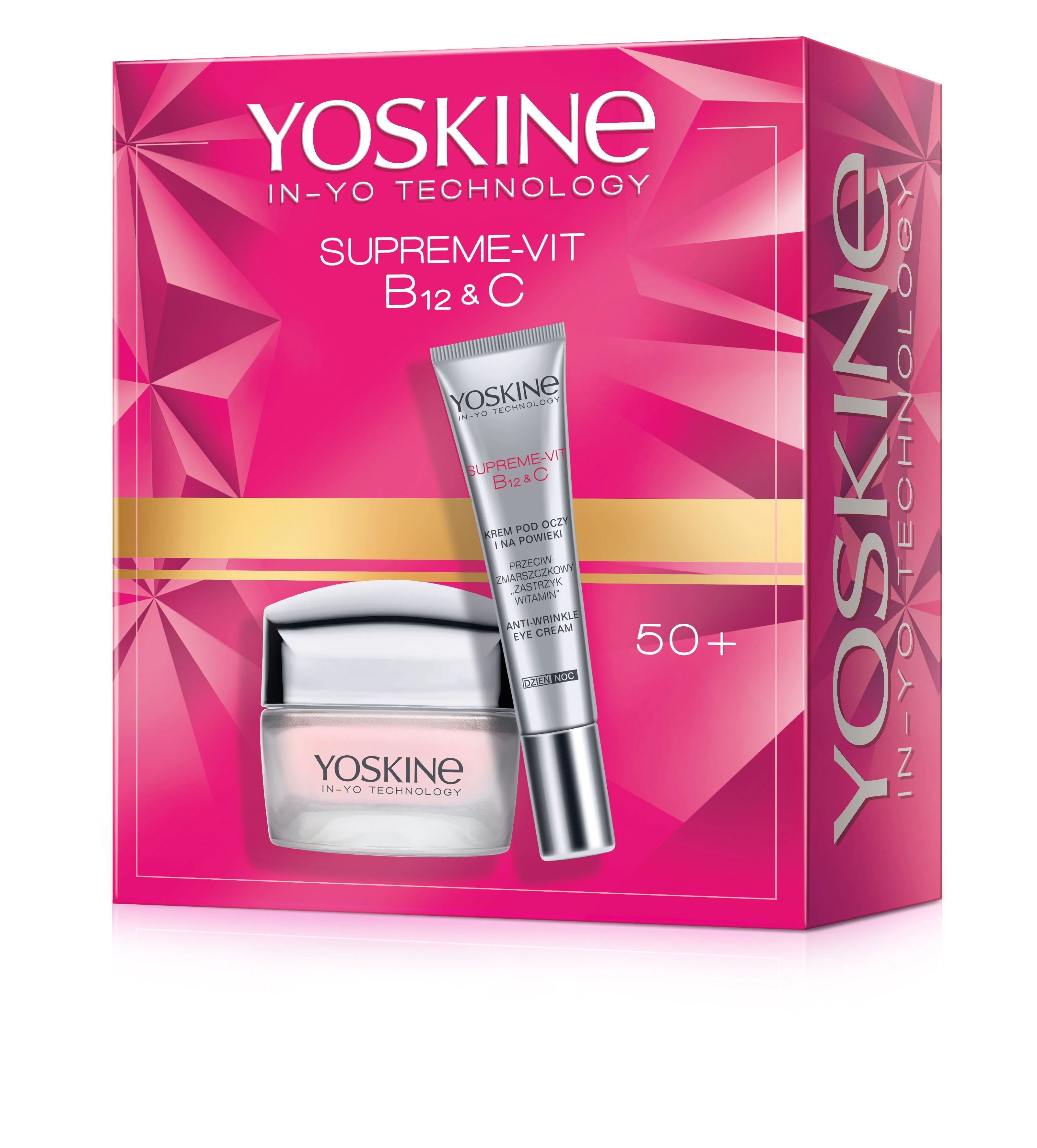 Yoskine Supreme-Vit B12 & C Zestaw krem na dzień 50+, 50 ml + krem pod oczy, 15 ml
