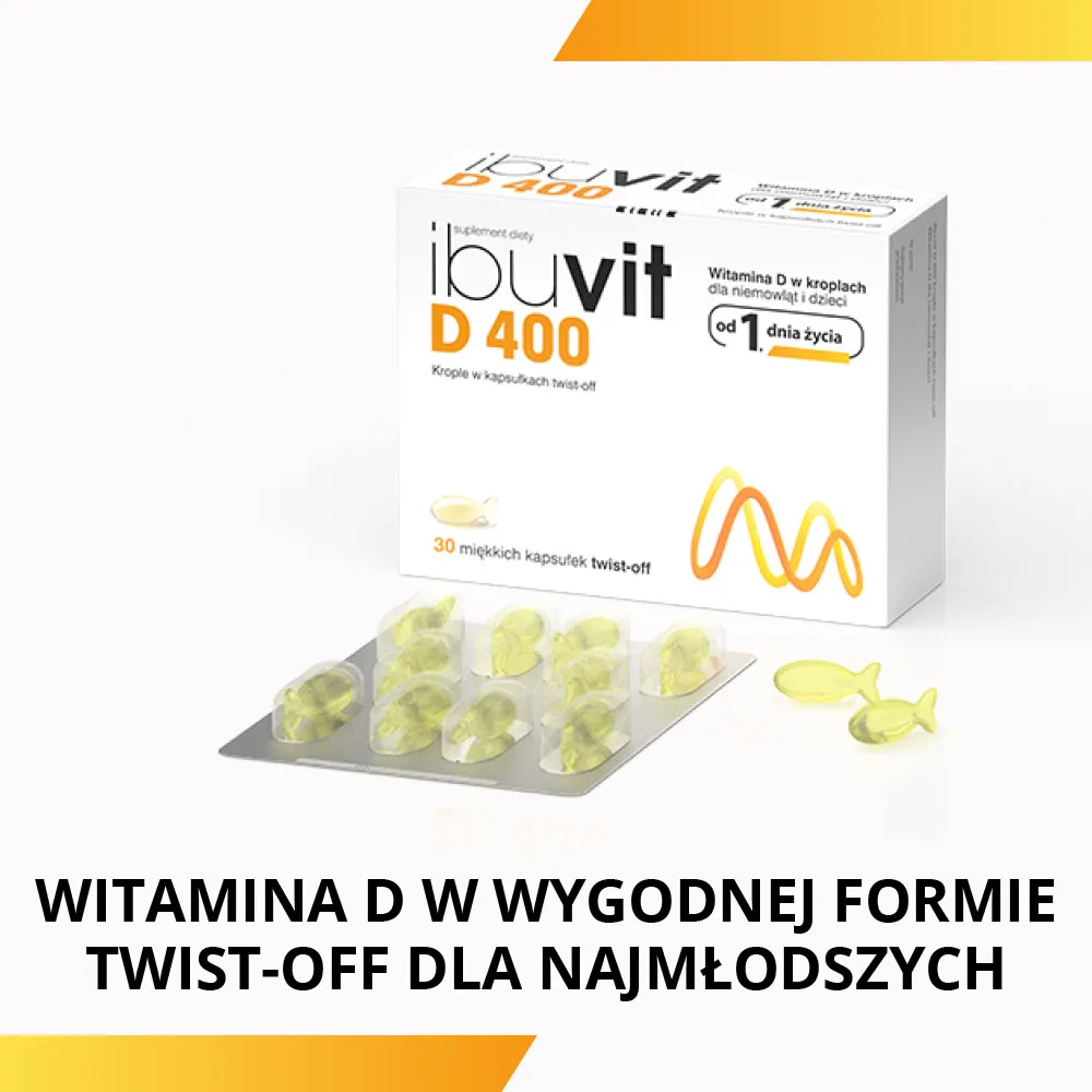 Ibuvit D, 400 j.m, 30 kapsułek twist-off 