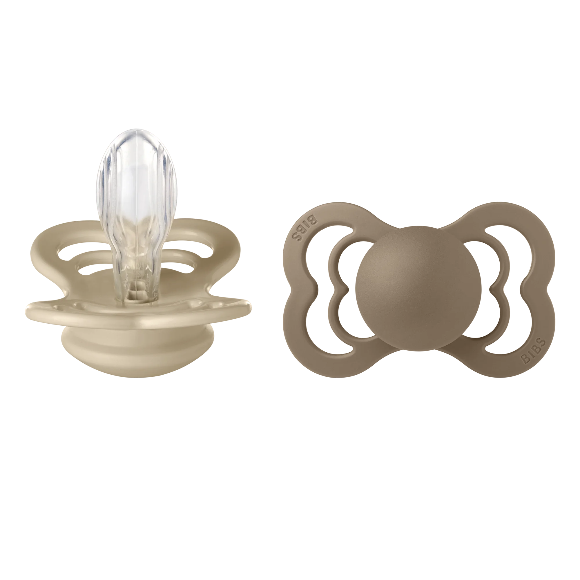 Bibs Pacifier Supreme Vanilla & Dark Oak smoczek silikonowy uspokajający, 2 szt.