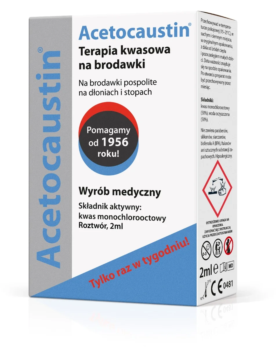 Acetocaustin terapia kwasowa na brodawki, 2 ml