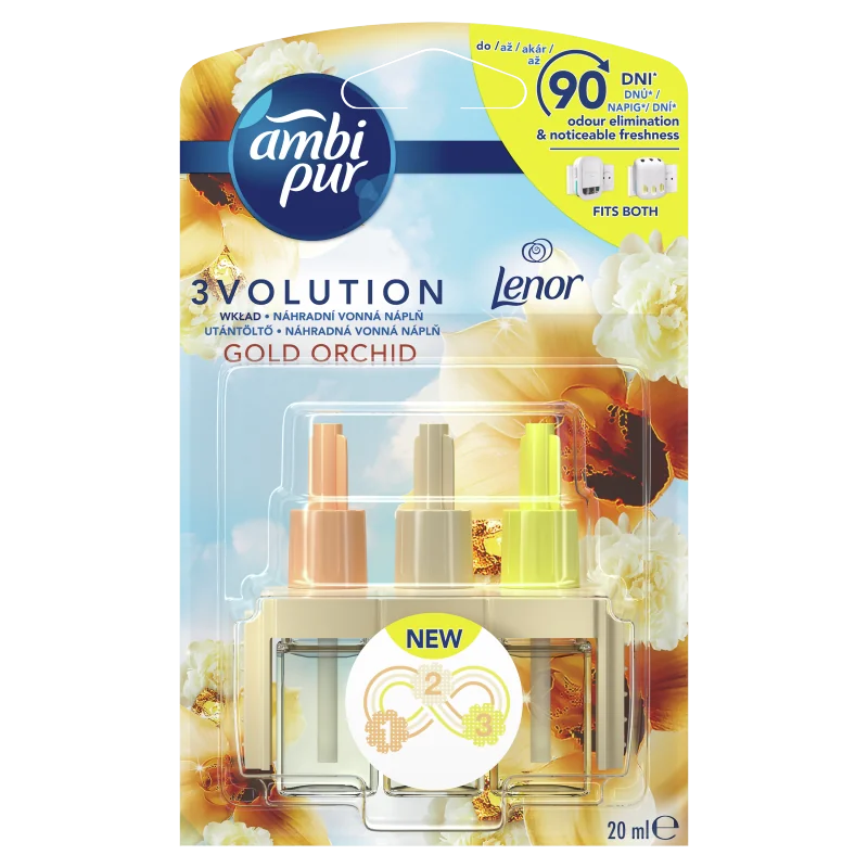 Ambi Pur 3Volution wkład do elektrycznego odświeżacza powietrza Gold Orchid, 20 ml
