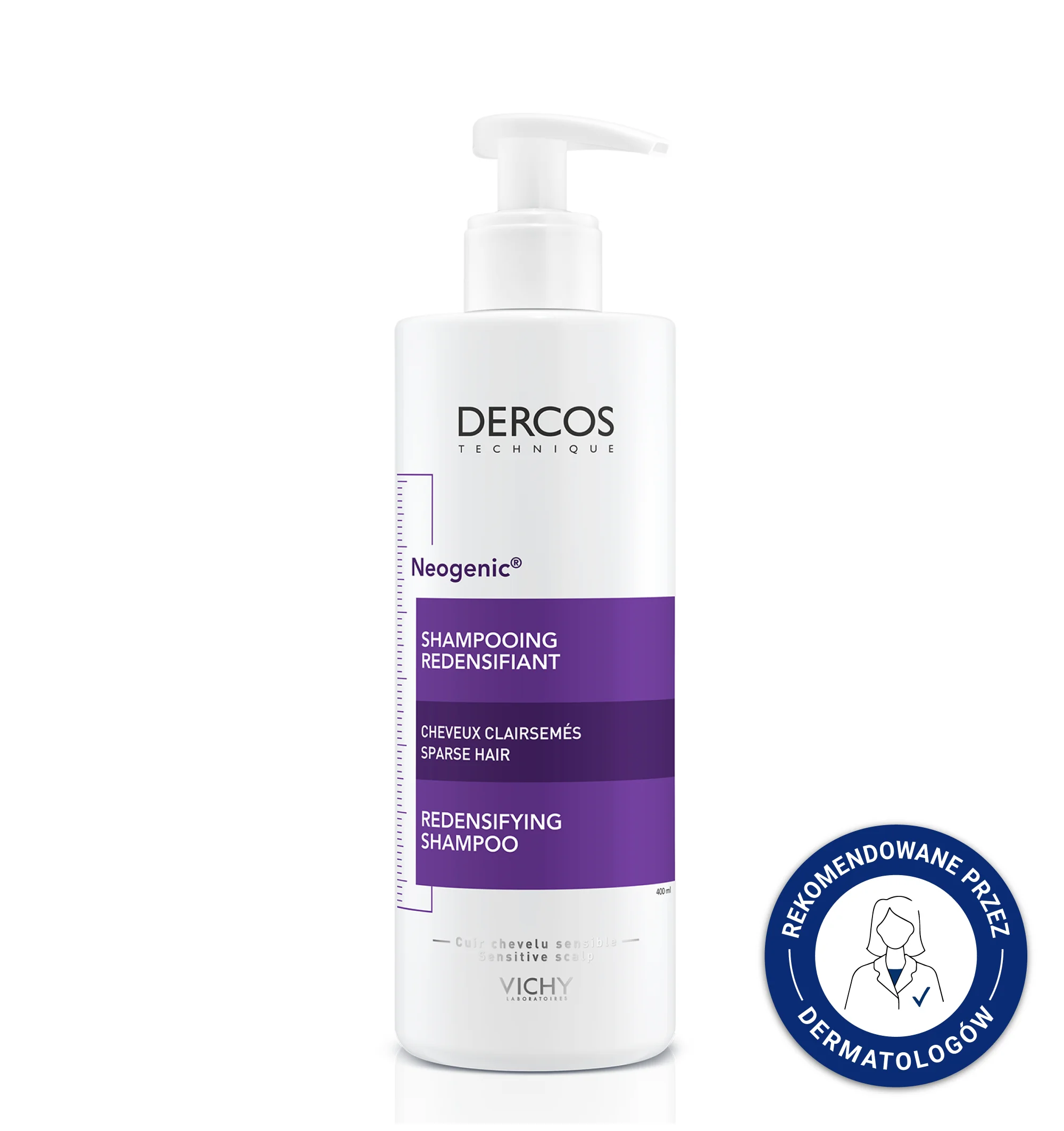 Vichy Dercos Neogenic szampon przywracający gęstość włosom, 400 ml