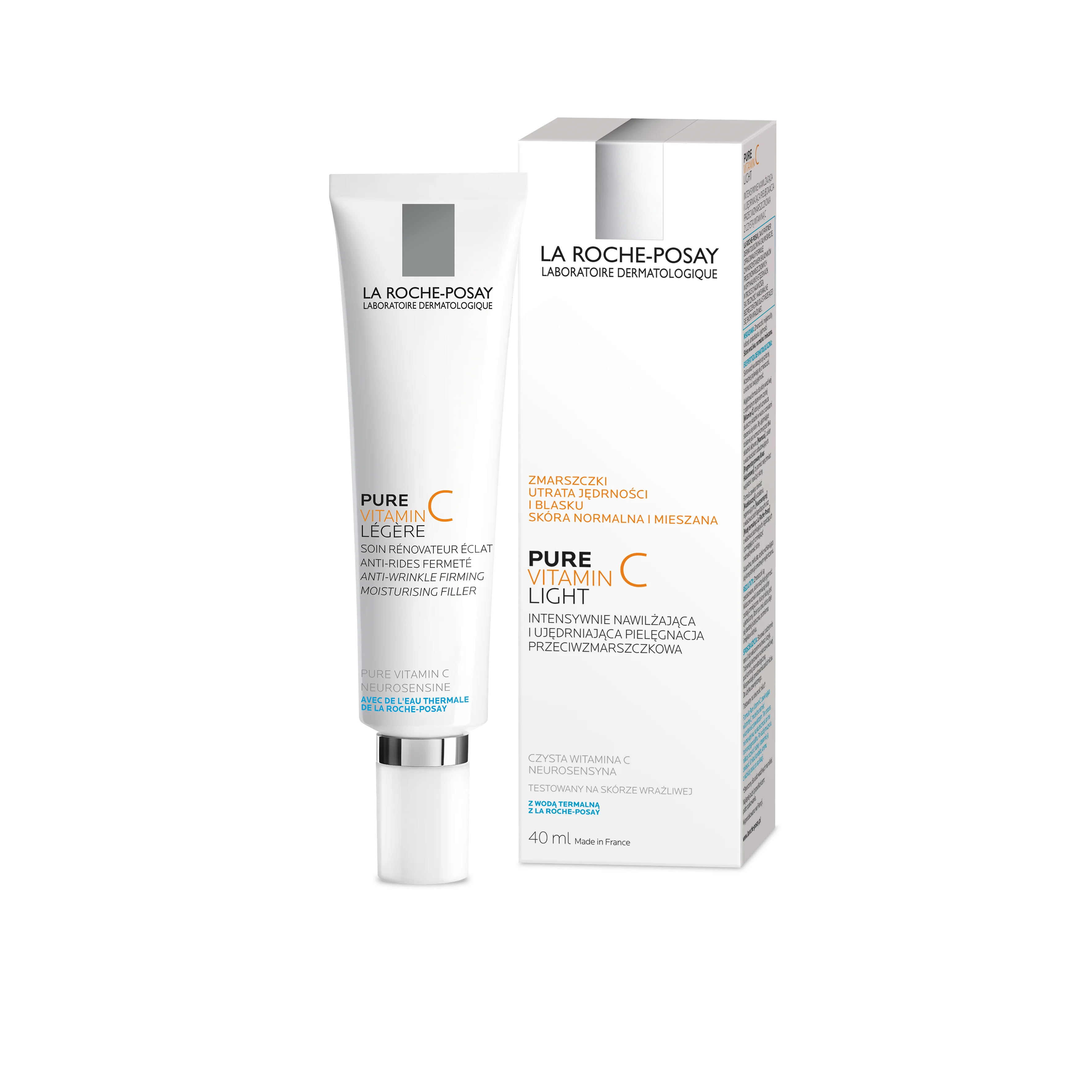 La Roche-Posay Pure Vitamin C Light, Intensywnie Nawilżający krem, 40 ml