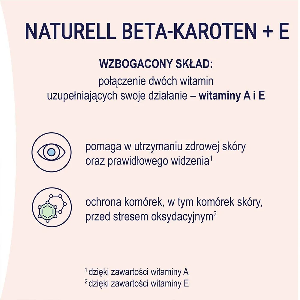 Naturell Beta-Karoten + E 60 tabletek