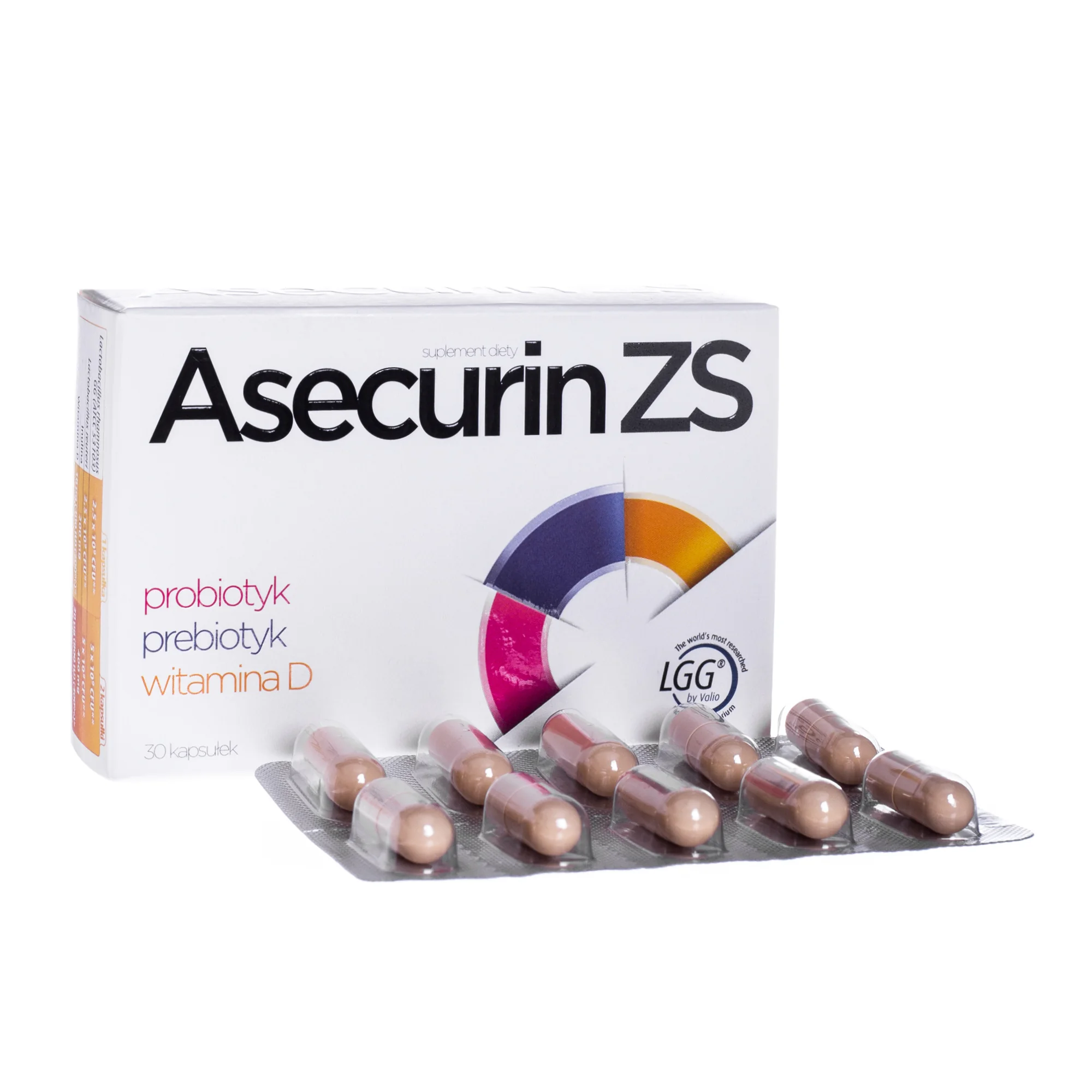 Asecurin ZS suplement diety, 30 kapsułek