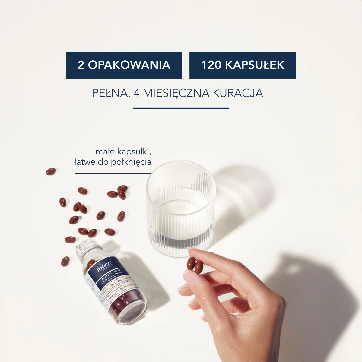 Phytophanere kapsułki wzmacniające włosy i paznokcie suplement diety, 120 sztuk