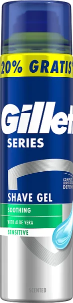 Gillette Series kojący żel do golenia z aloesem, 240 ml