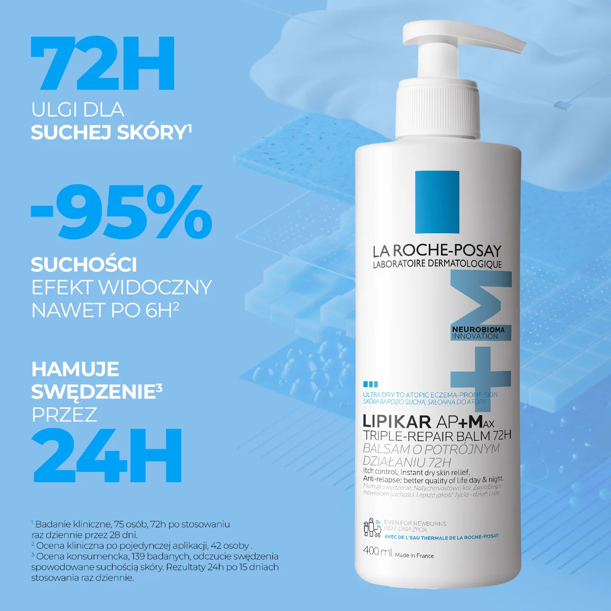 La Roche-Posay Lipikar Baume LIGHT AP+M Balsam regenerujący do ciała, 400 ml