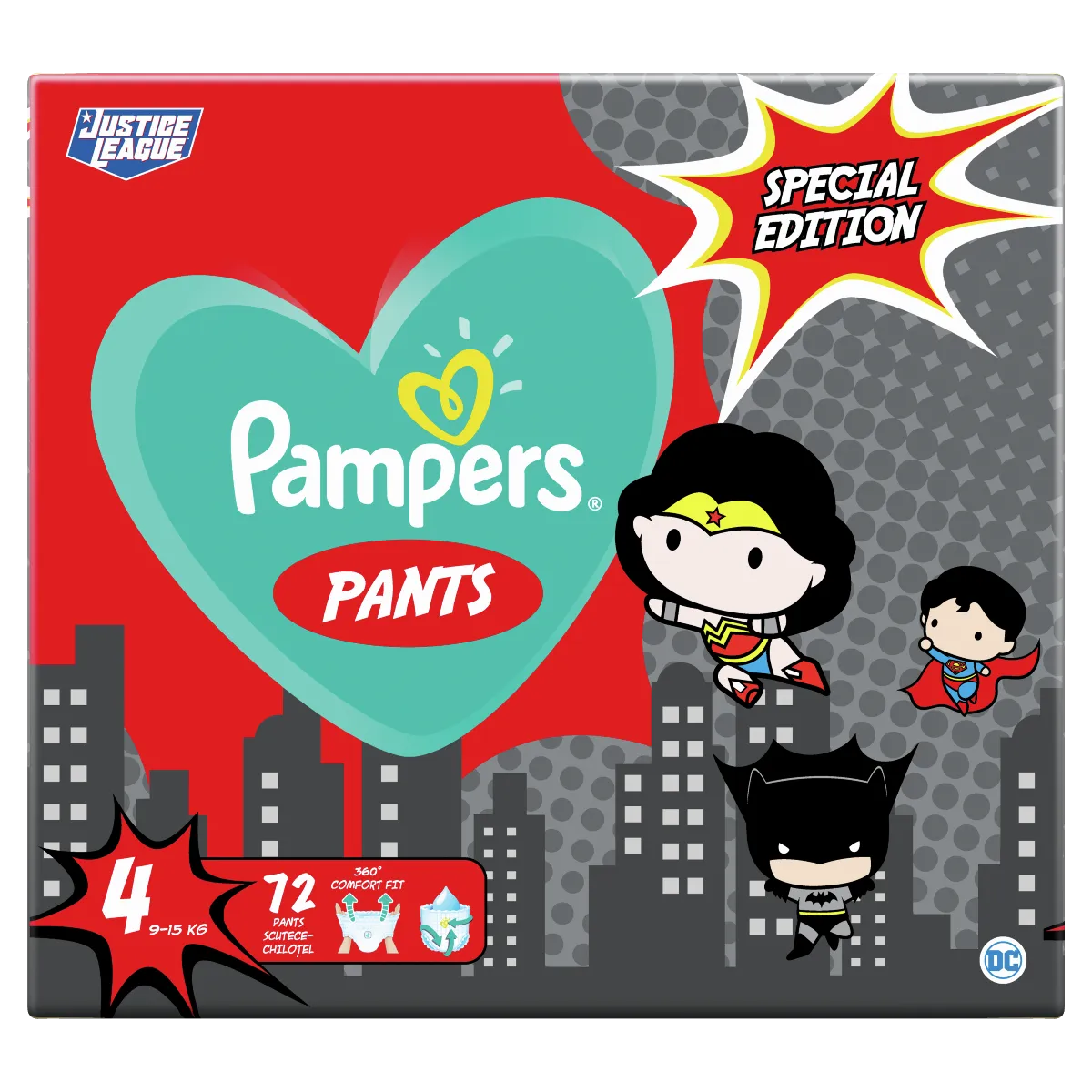 Pampers Pants Special Edition Warner Bros pieluszki jednorazowe, rozmiar 4, 9-15 kg, 72 szt.