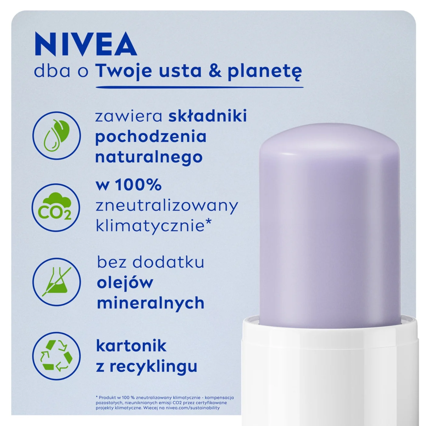 Nivea Overnight Care pielęgnująca pomadka do ust, 4,8 g