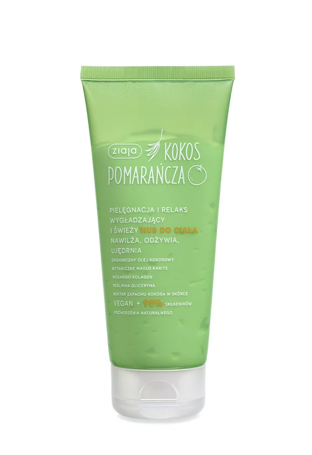 Ziaja Kokos Pomarańcza wygładzający i świeży mus do ciała, 200 ml