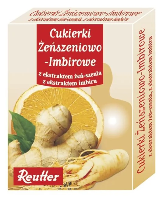 Reutter cukierki żeńszeniowo-imbirowe, 50 g