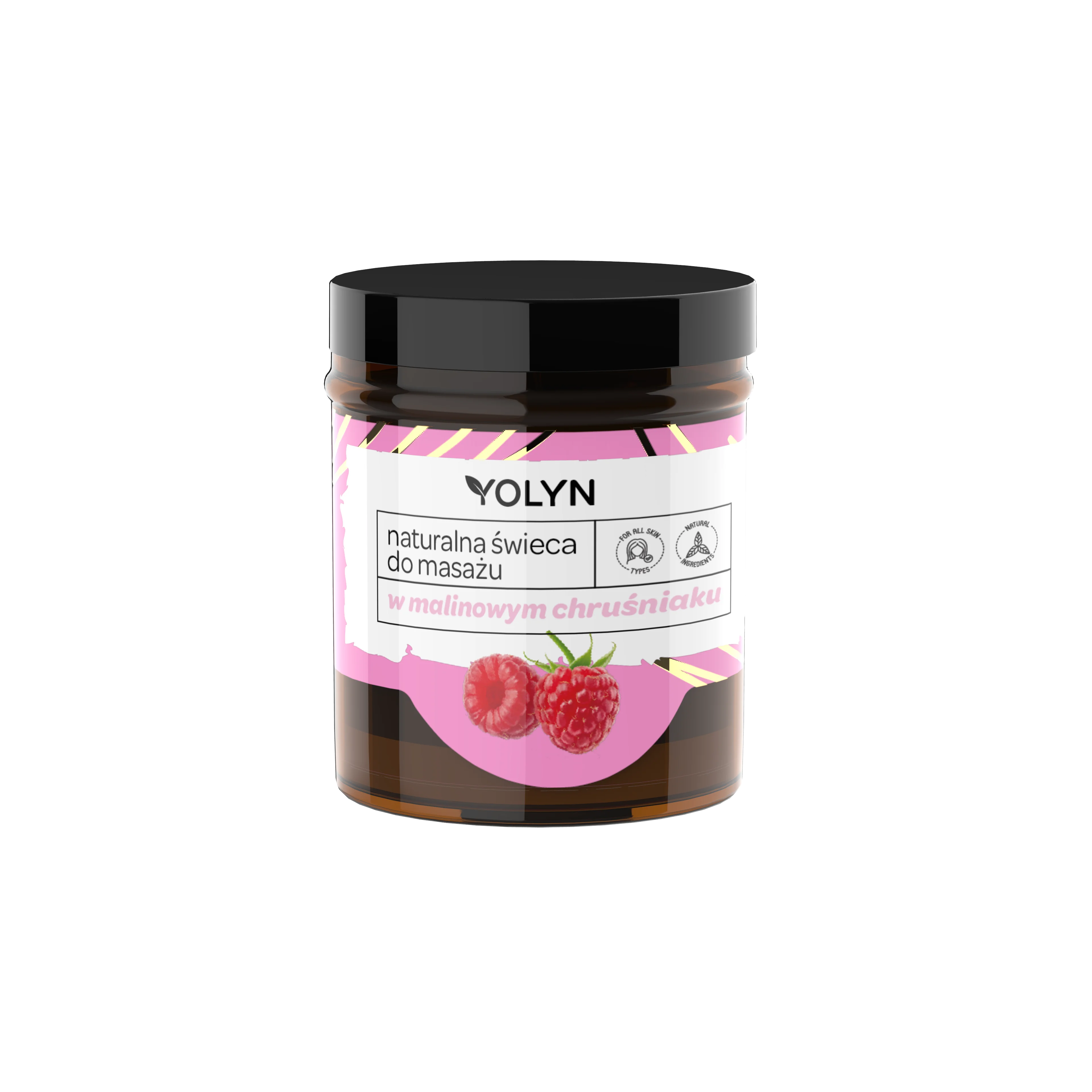 Yolyn naturalna świeca do masażu, w malinowym chruśniaku, 120 ml