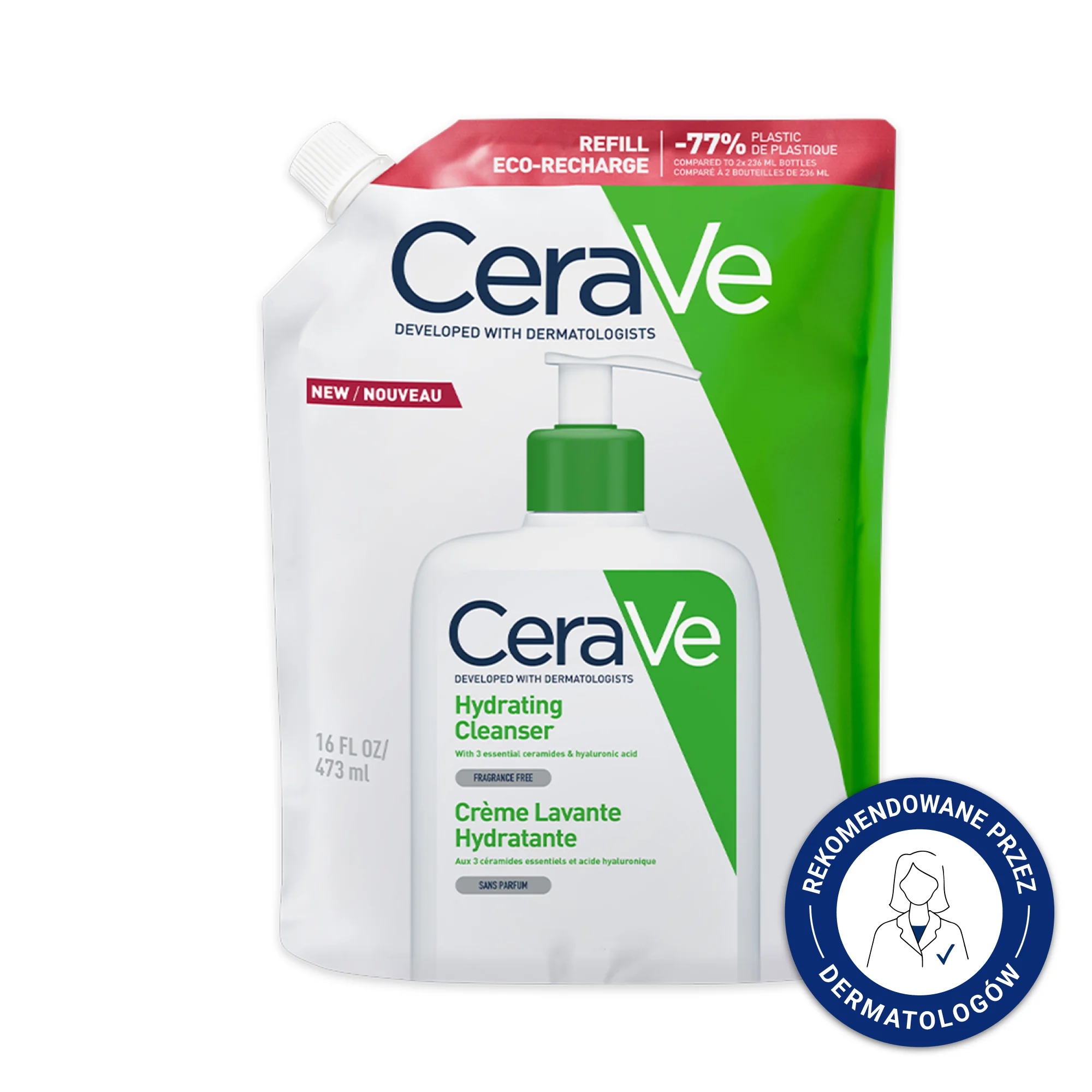 CeraVe nawilżająca emulsja do mycia, refill, 473 ml
