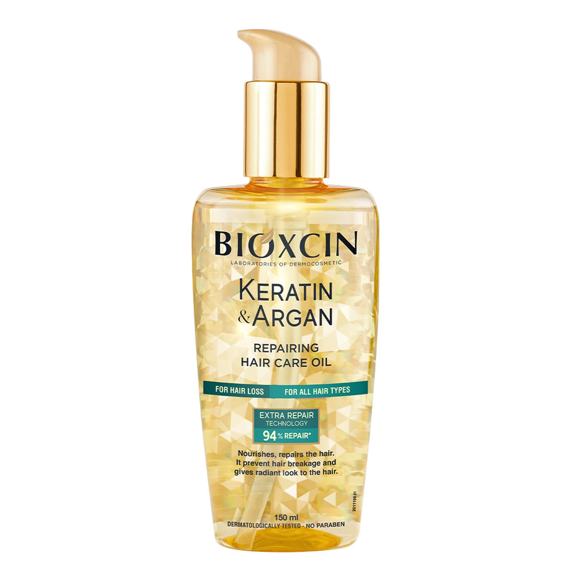 Bioxcin Keratin & Argan regenerujący olejek do włosów, 150 ml