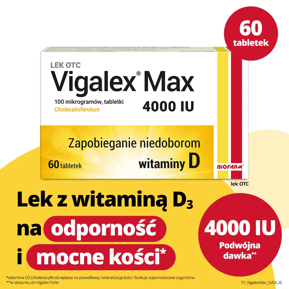 Vigalex Max 4000 IU (100 µg), 60 tabletek