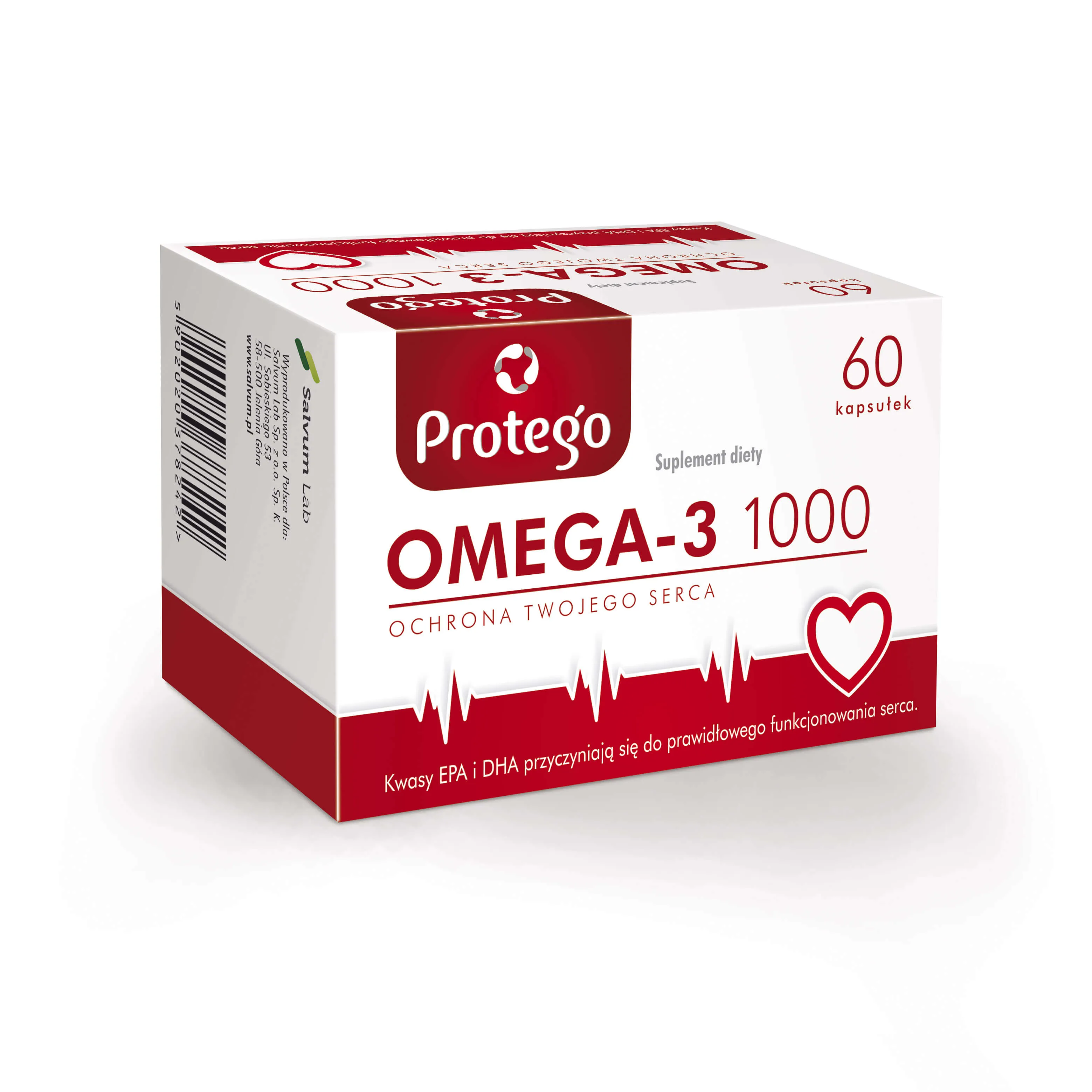 Protego Omega-3 1000, suplement diety, 60 kapsułek