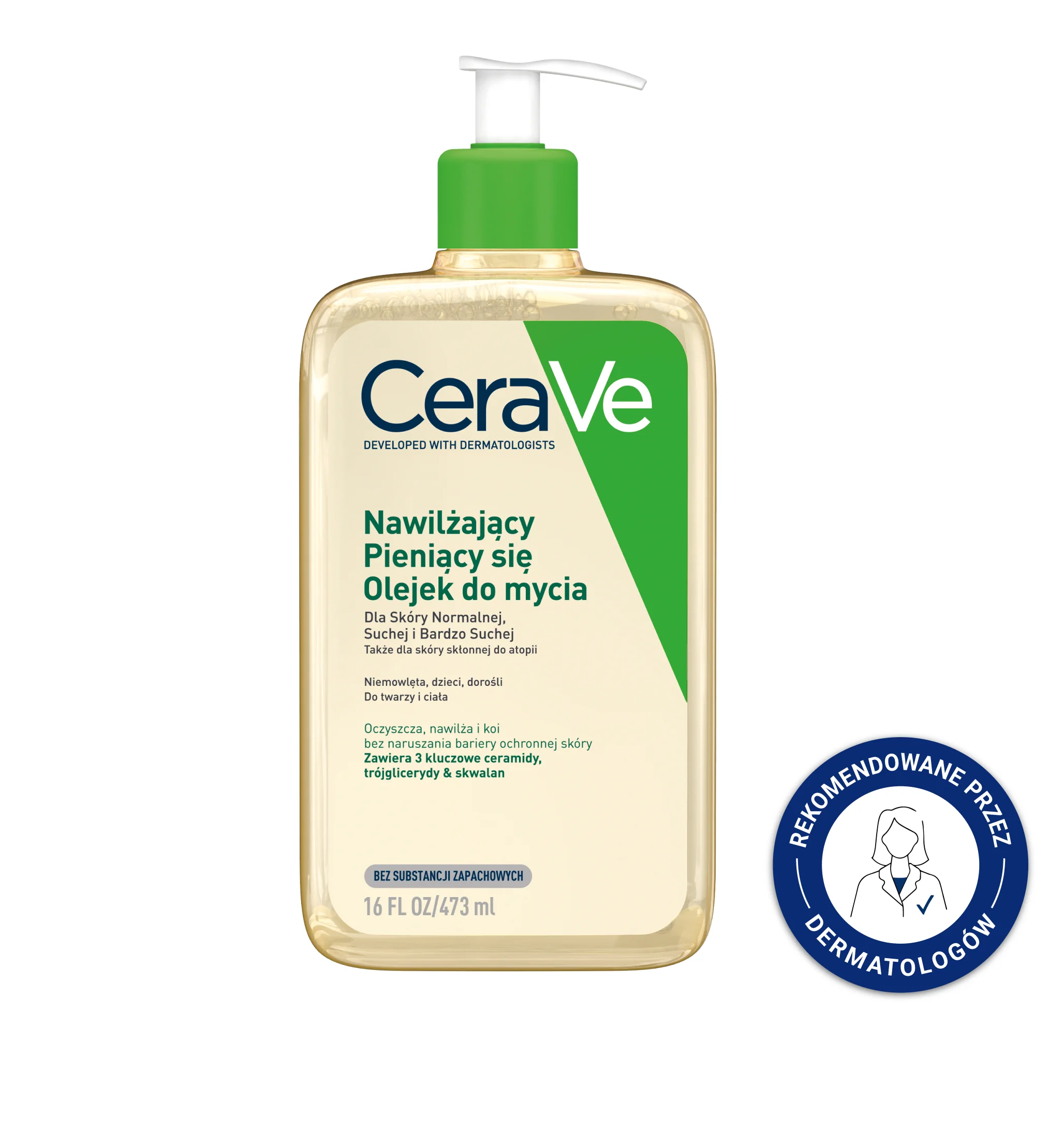 CeraVe nawilżający pieniący się olejek do mycia, 473 ml