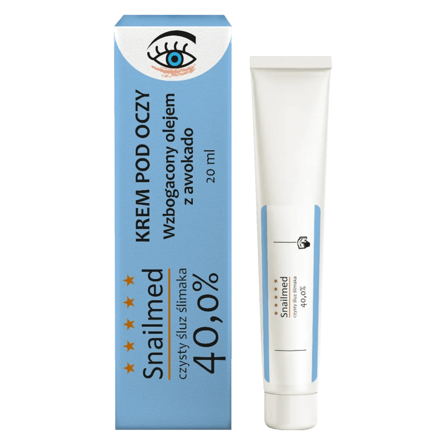 Snailmed czysty śluz ślimaka, krem pod oczy, 20 ml