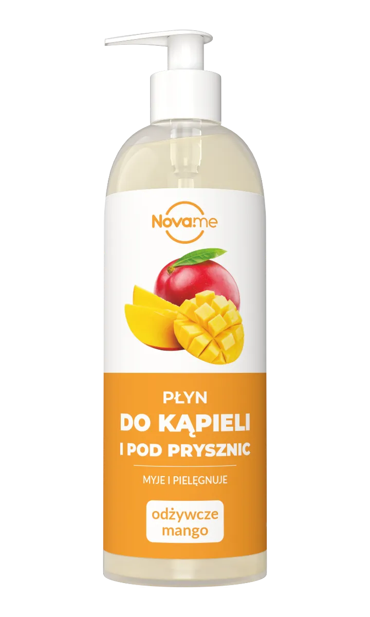 NOVAME, Odżywcze Mango, płyn do kąpieli i pod prysznic, 500 ml