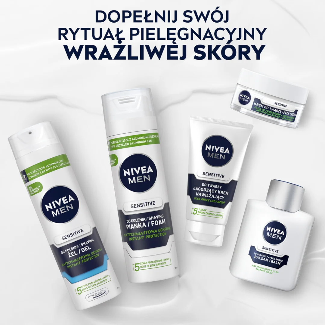 Nivea Men Sensitive łagodząca pianka do golenia, 200 ml