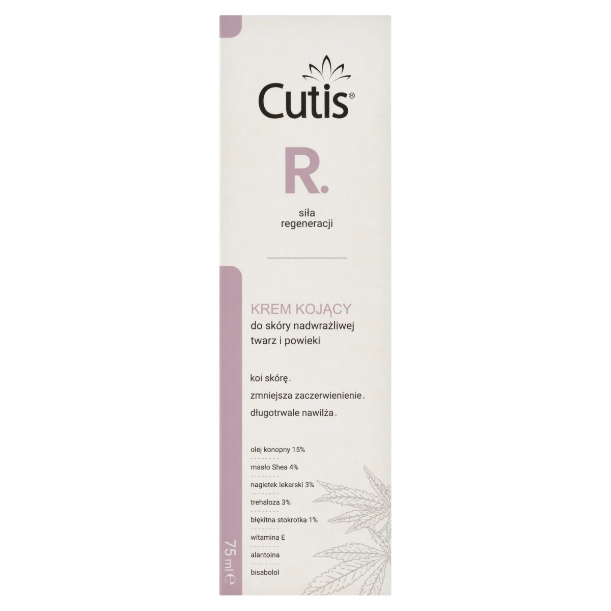 Cutis R-Regeneracja krem kojący do skóry nadwrażliwej - twarz i powieki 75 ml