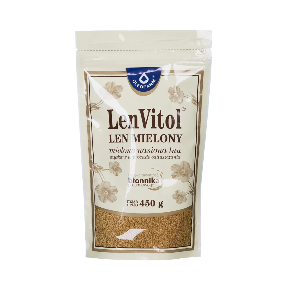 LenVitol - len mielony o wysokiej zawartości błonnika, 450 g