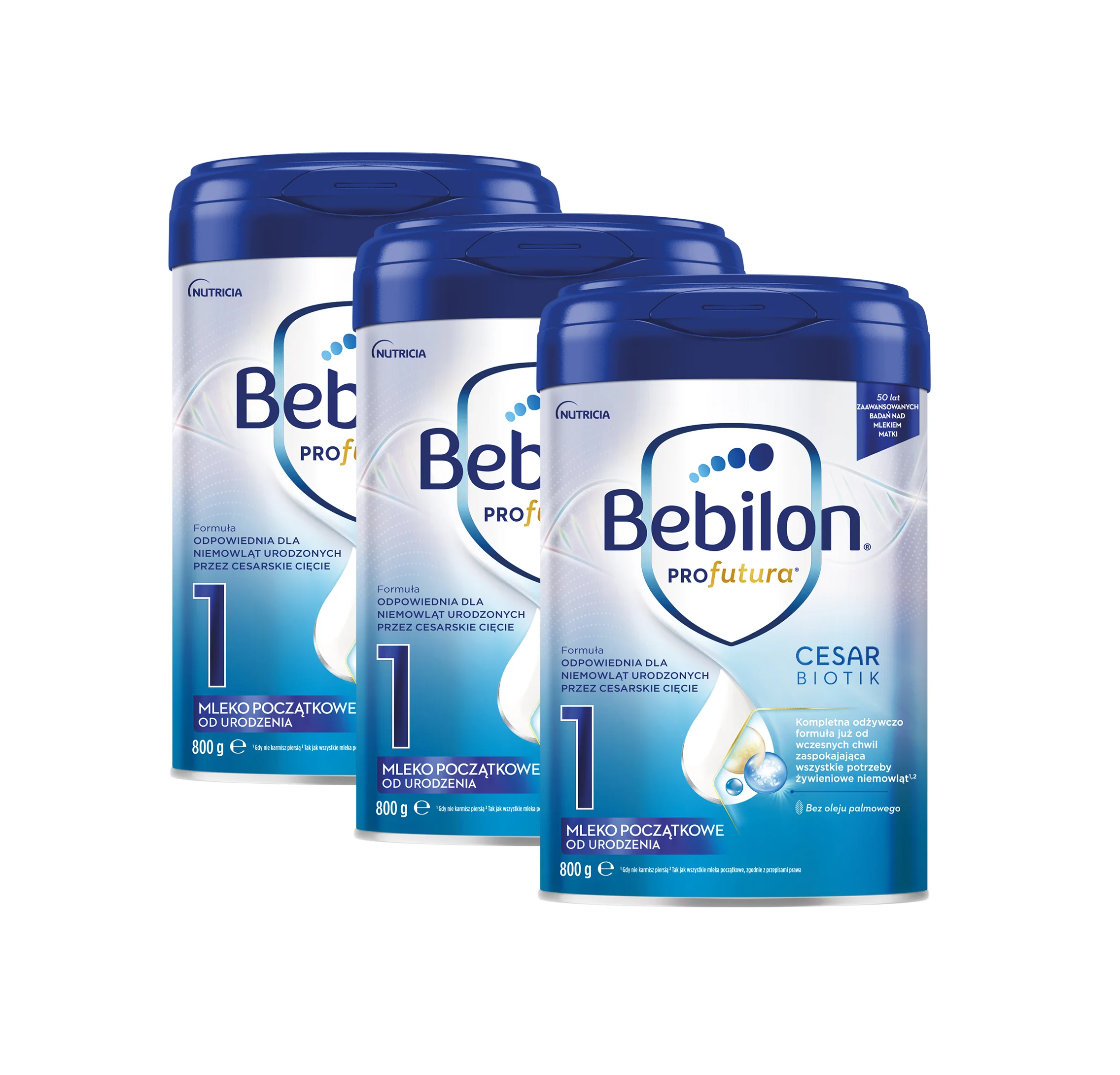 Bebilon Profutura CesarBiotik 1 mleko początkowe, od urodzenia,  3 x 800 g