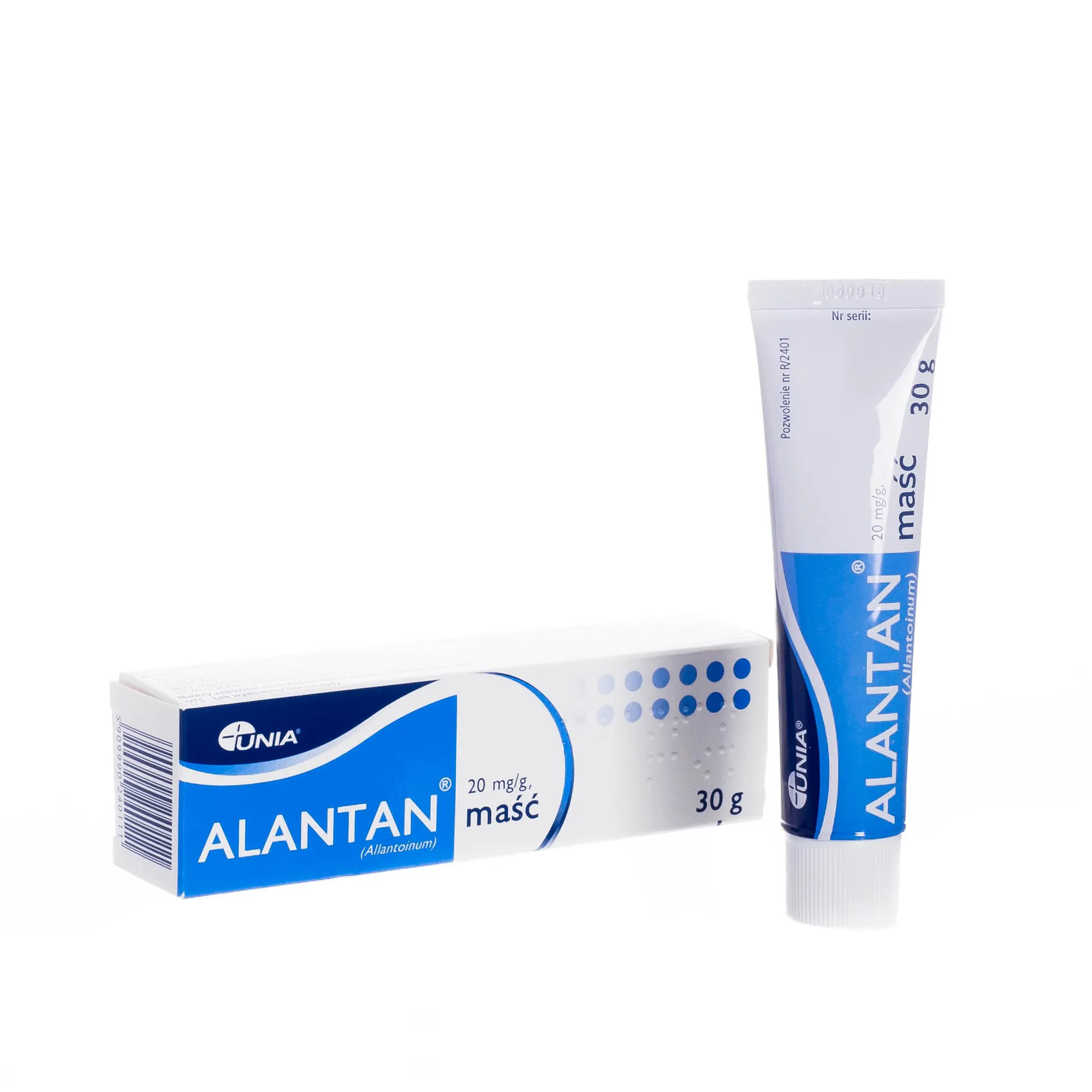 Alantan - maść stosowana przy leczeniu róznych zmian skórnych, 30 g