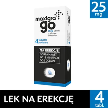 Maxigra Go 0,025 g, 4 tabletki powlekane 