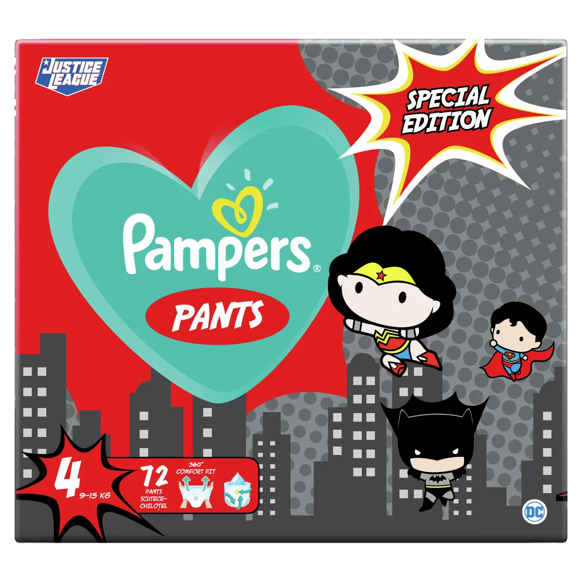 Pampers Pants Special Edition Warner Bros pieluszki jednorazowe, rozmiar 4, 9-15 kg, 72 szt. 