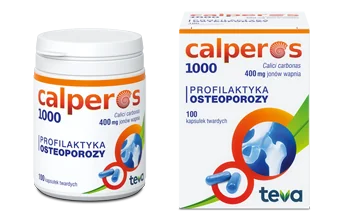 Calperos 1000 400 mg jonów wapnia, 100 kapsułek twardych