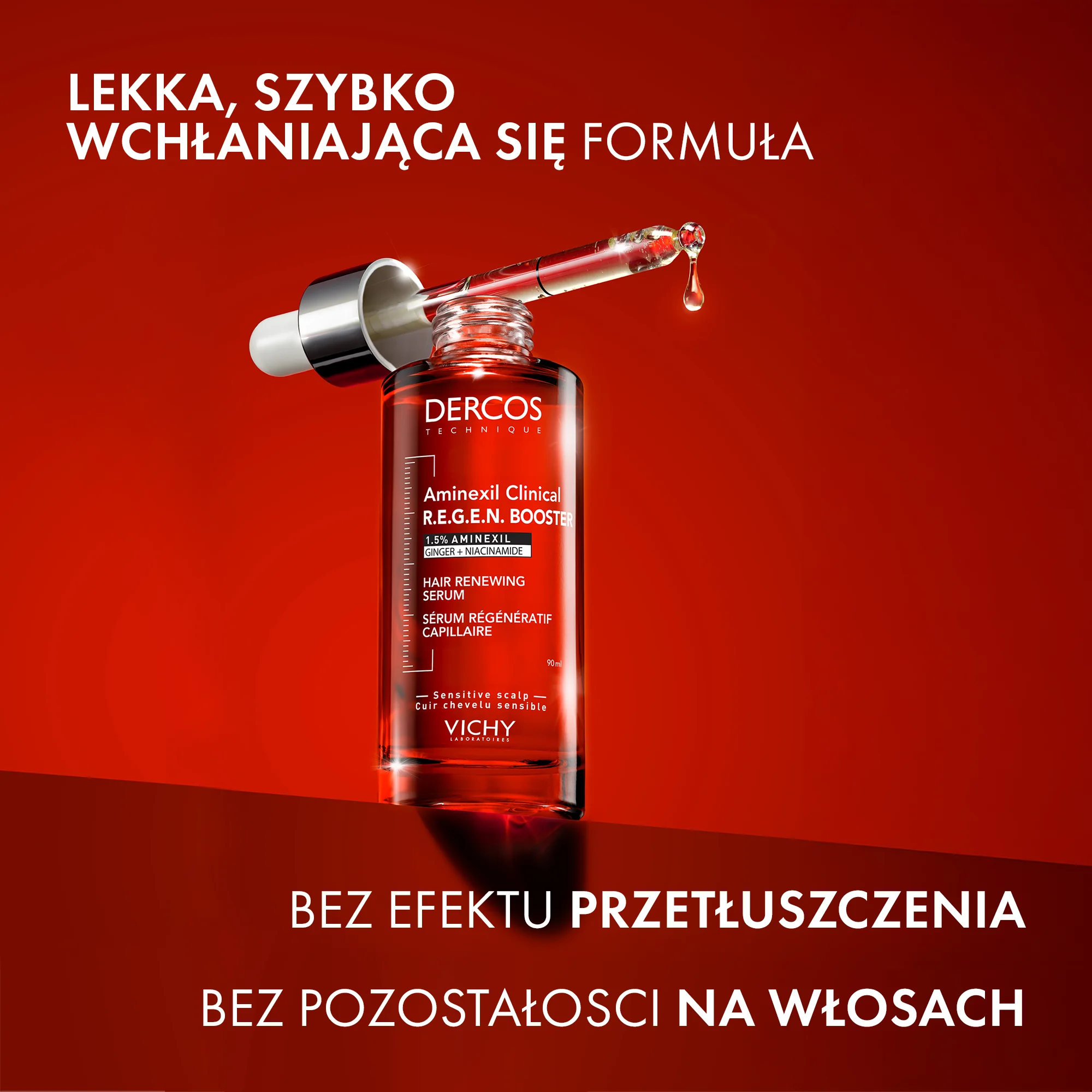 Vichy Dercos Aminexil R.E.G.E.N. Booster serum wzmacniające i stymulujące włosy, 90 ml