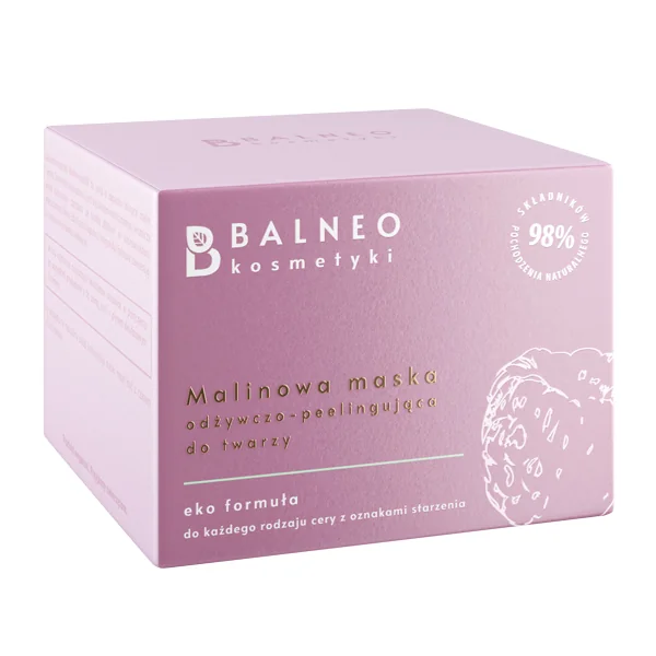 Balneokosmetyki malinowa maska odżywczo-peelingująca do twarzy, 50 ml