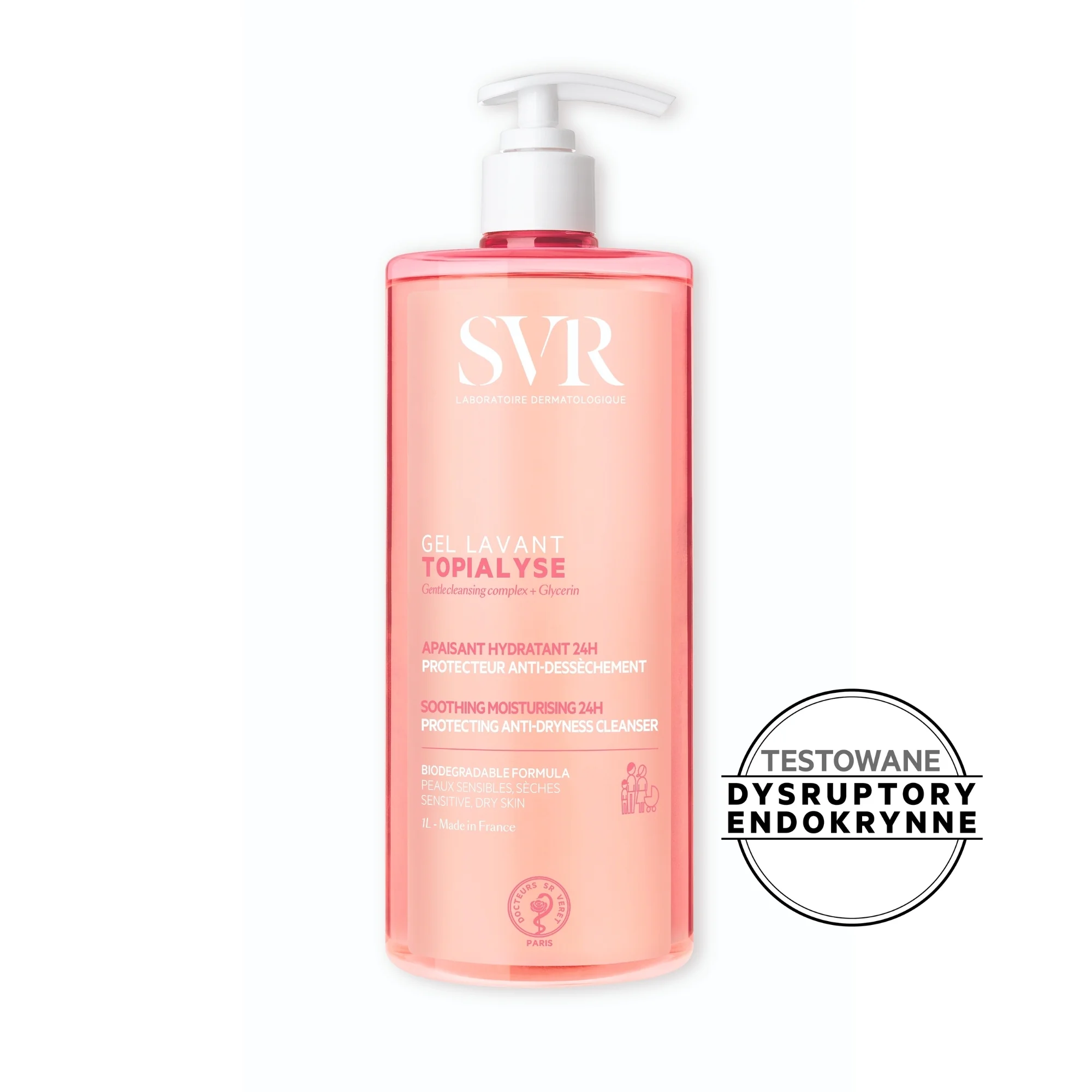 SVR Topialyse Gel Lavant Biodegradowalny żel do mycia, 1000 ml