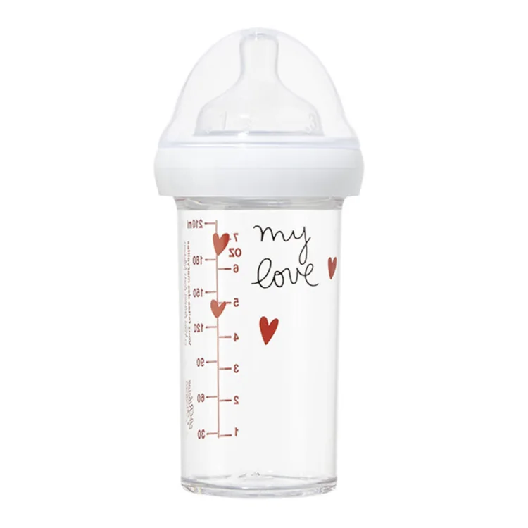 Le Biberon Français butelka ze smoczkiem dla niemowląt 6 m+ tritanowa My Love, 210 ml