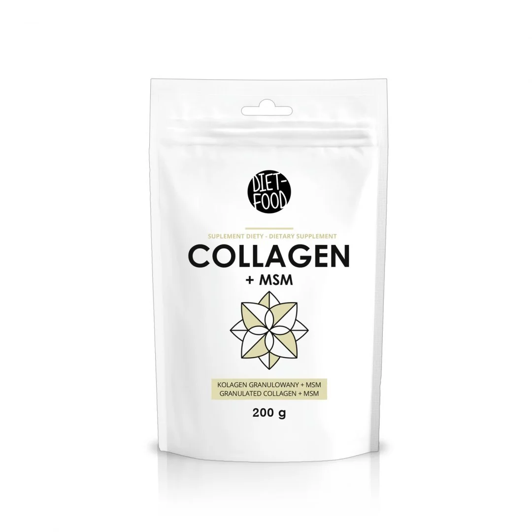 DIET-FOOD Kolagen wołowy + MSM granulowany, 200 g