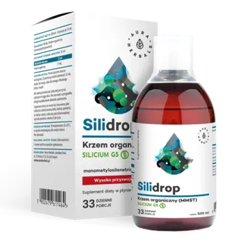 Aura Herbals, Silidrop, suplement diety, krzem organiczny (MMST) silicium G5, 500 ml 