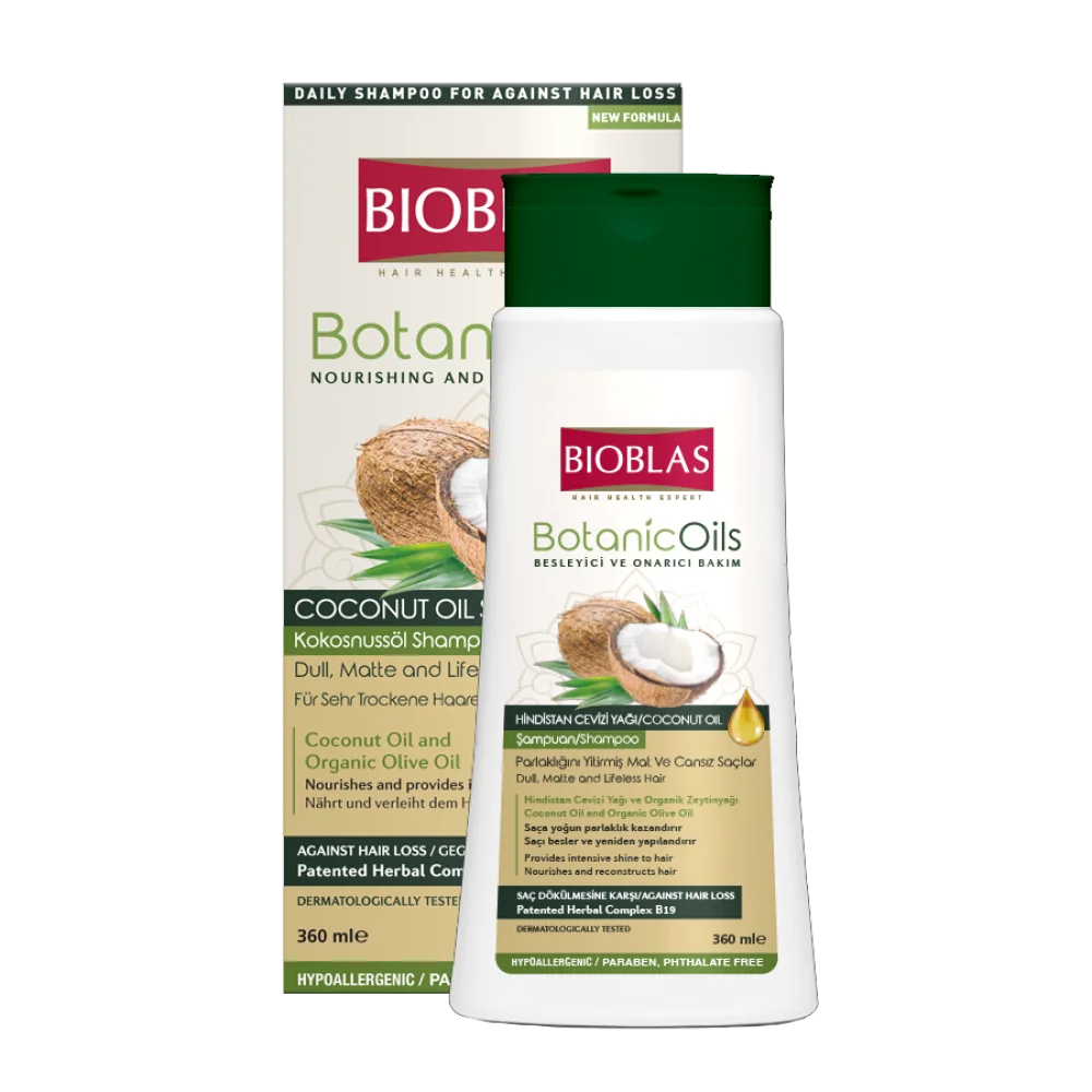 BIOBLAS Botanic Oils szampon z olejem kokosowym, 360 ml