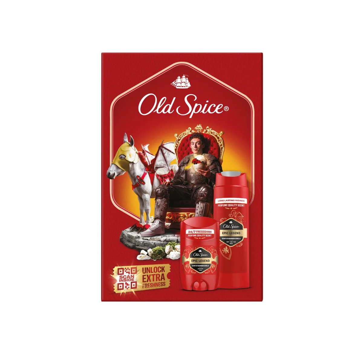 Old Spice Knight Zestaw Podarunkowy dezodorant w sztyfcie, 50 ml + żel pod prysznic, 250 ml