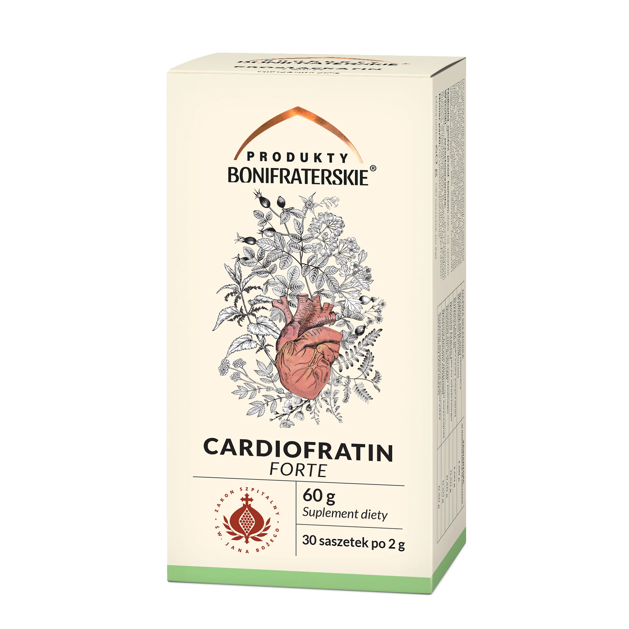 Produkty bonifraterskie Cardiofratin Forte Fix zioła do zaparzania, 30 saszetek x 2 g
